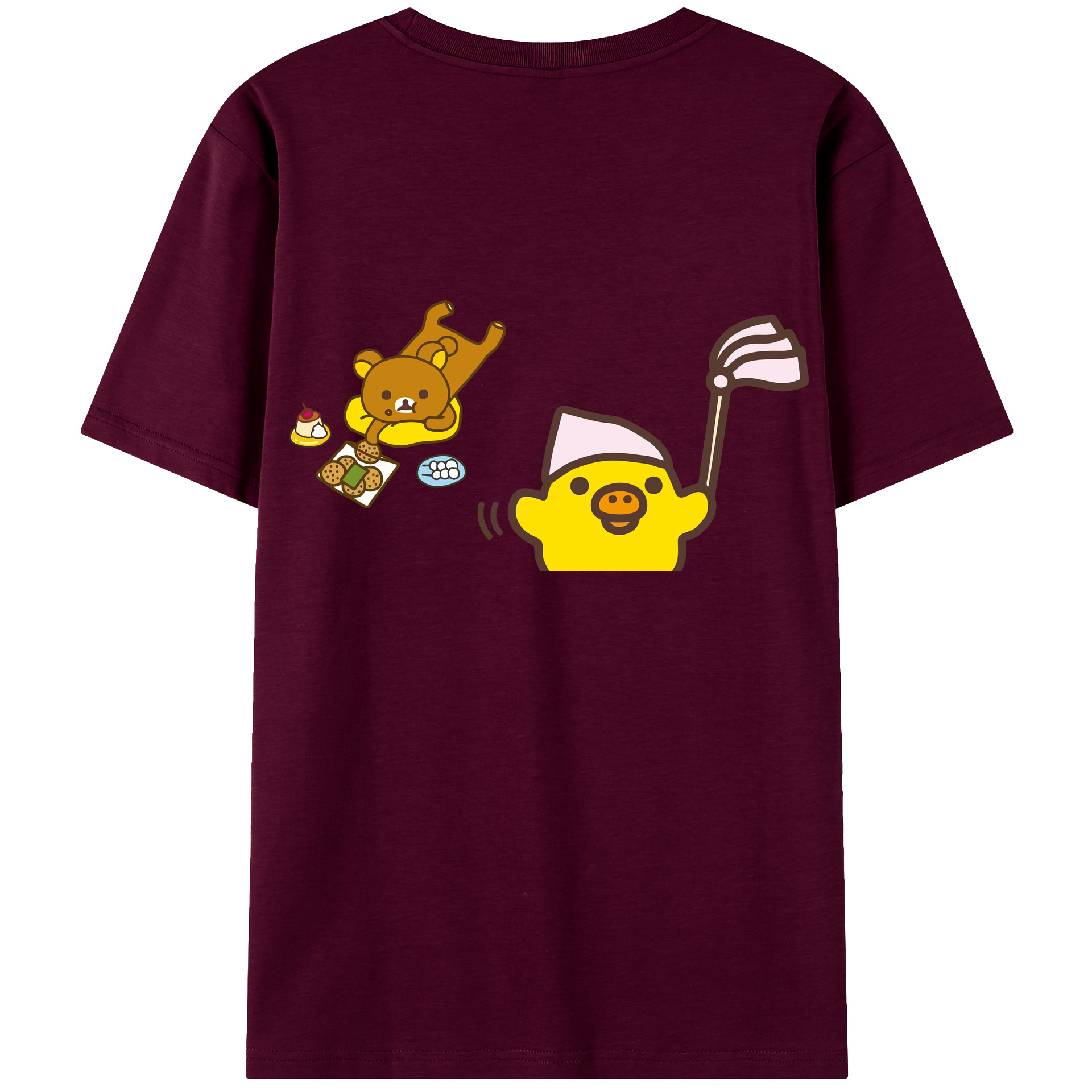 （画像用） リラックマ リラックマ キイロイトリ Rilakkuma Korilakkuma Kiiroitori レディース半袖Tシャツ(バックプリント)